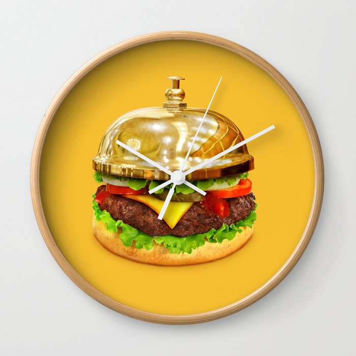 Burger Calling Wall Clock