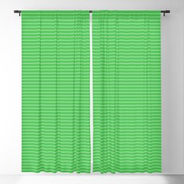 Large Horizontal Kelly Green and White Pinstripes Blackout Curtain