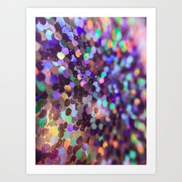 Purple Glitter Abstract Pattern Art Print