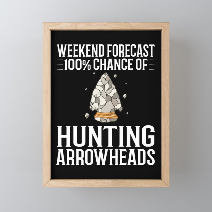 Arrowhead Hunting Collection Indian Stone Framed Mini Art Print