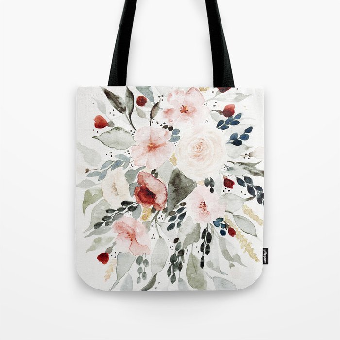 Loose Watercolor Bouquet Tote Bag By Shealeenlouise Society6 Loose Watercolor Bouquet Tote Bag