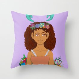 Nature Girl Throw Pillow