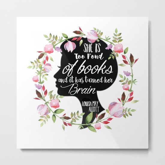 Too Fond Of Books Metal Print
