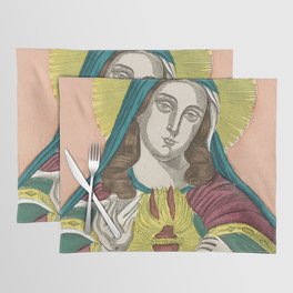 Immaculate Heart of Mary Vintage Print Placemat
