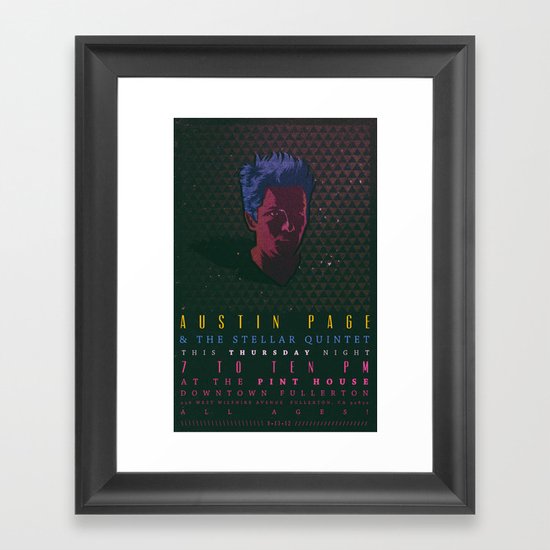 Gig Poster Framed Art Print