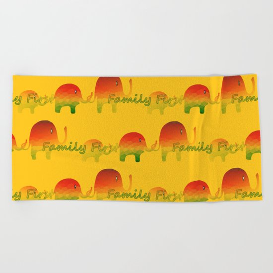 Family First Beach Towel