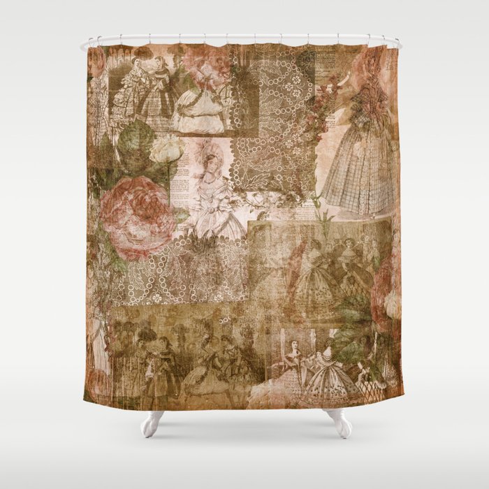 Vintage & Shabby Chic - Victorian ladies pattern Shower Curtain
