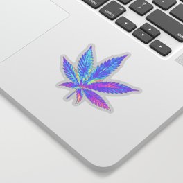 Holographic Weed Sticker