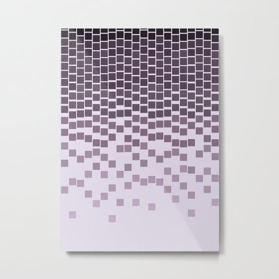 Pixel Rain Metal Print