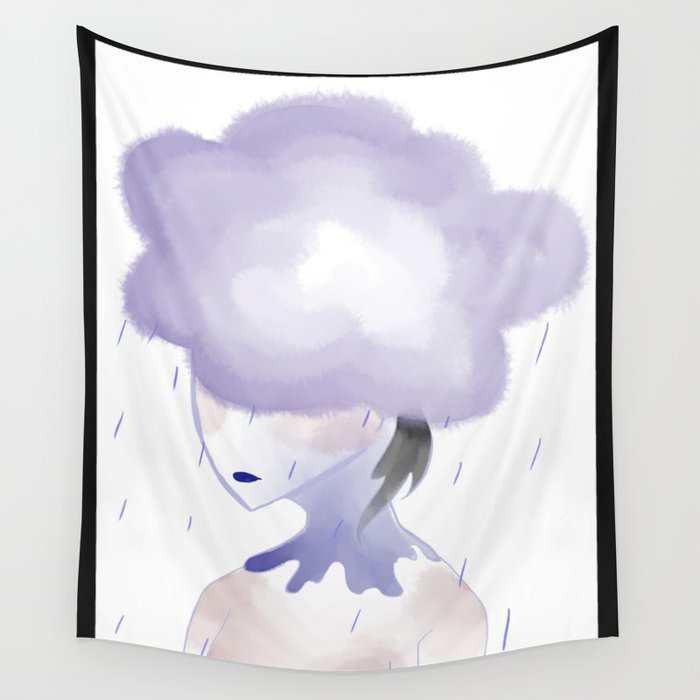 Head in the clouds Wall Tapestry