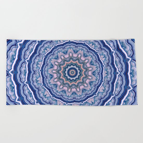 Agate Mandala Beach Towel