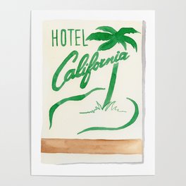 Hotel California Matchbook Poster