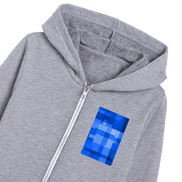Colorful Blue Rectangles pattern Home Design Kids Zip Hoodie