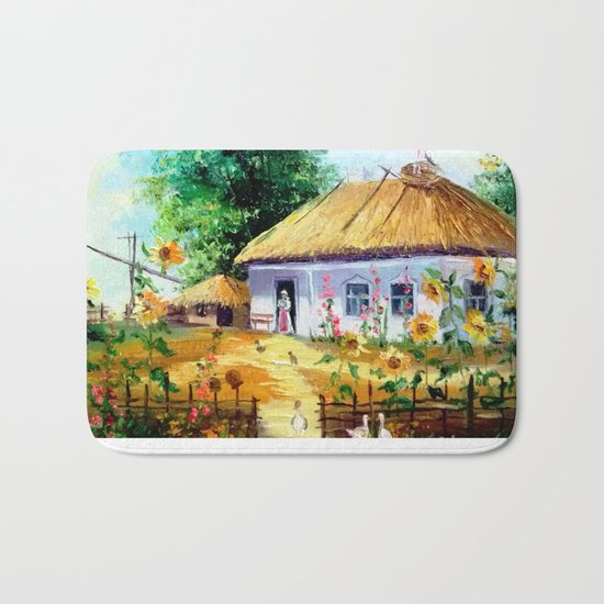 Ukrainian village Bath Mat