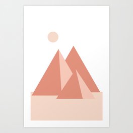 Modern Pyramids Art Design 04 Earthy Abstractions Art Print