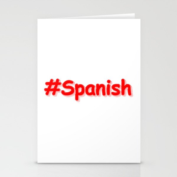 "#Spanish " Cute Design. Buy Now Stationery Cards