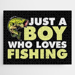 Just A Boy Who Loves Fishing Jigsaw Puzzle