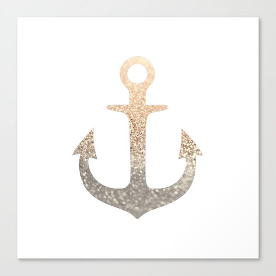 GOLD ANCHOR Canvas Print
