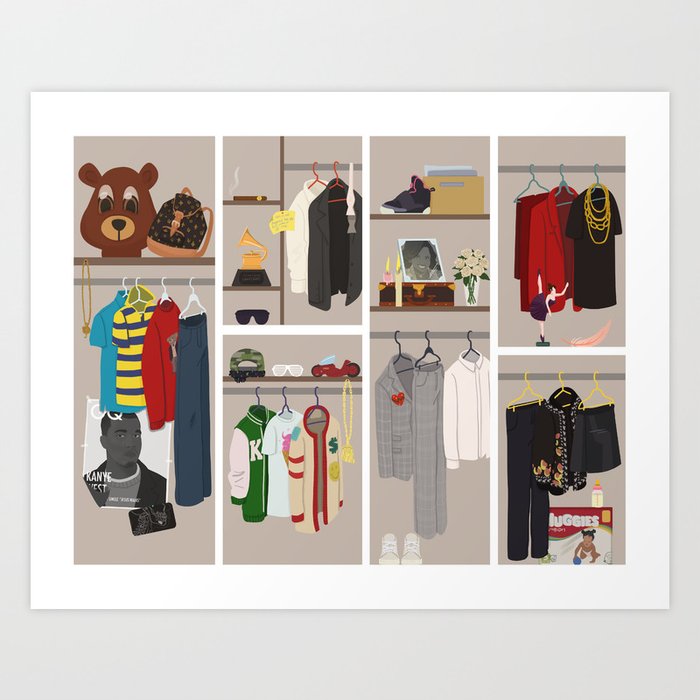 Yeezy's Closet Art Print