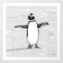 Happy Penguin Art Print