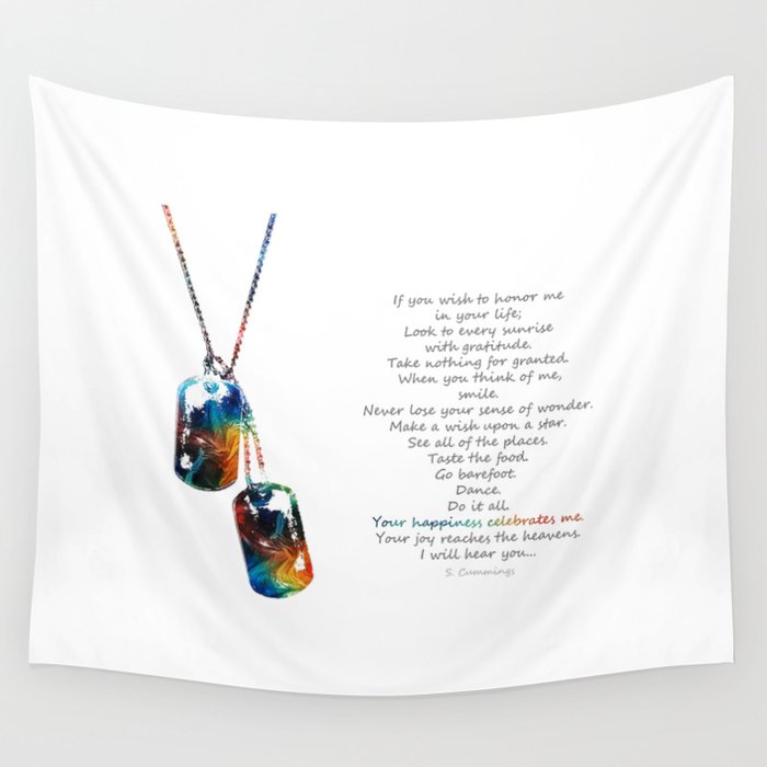 Honor Me Sympathy Grief And Comfort Art Wall Tapestry