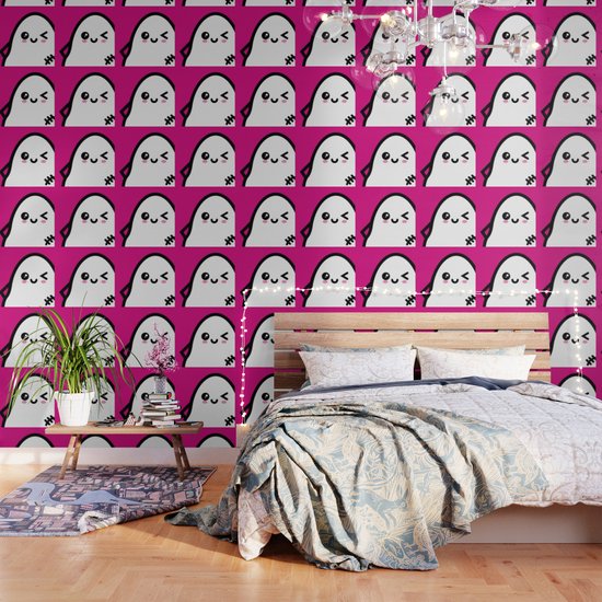 Creepy Egg Ghost Halloween Wallpaper By Birdatwork Society6