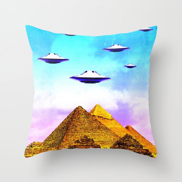 Aliens Built it Throw Pillow