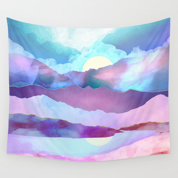 Opal Mountains Wall Tapestry