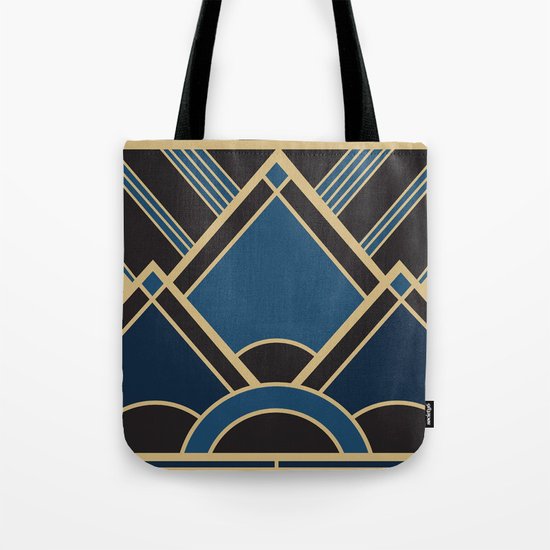 Art Deco New Tomorrow In Blue Tote Bag