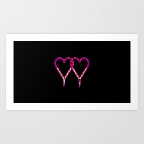 Neon Fangs Art Print