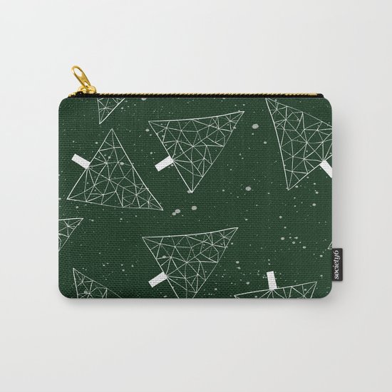 Christmas Trees Green Carry-All Pouch