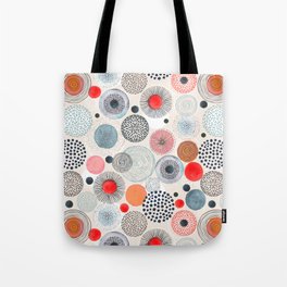 Geometric Coloured Circles Seamless Illustration Tote Bag