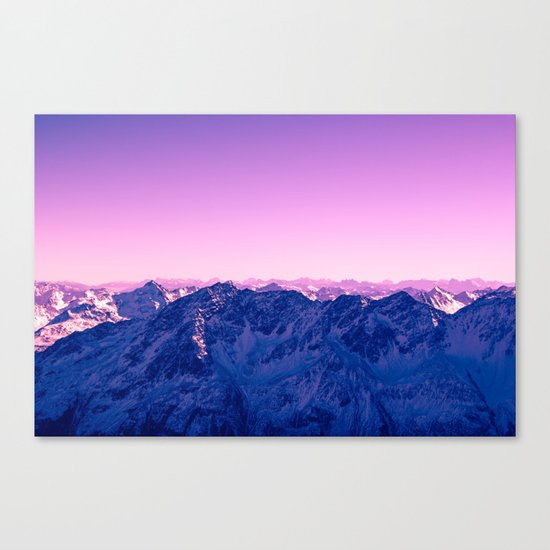 Pink Mountains #society6 #photography Canvas Print