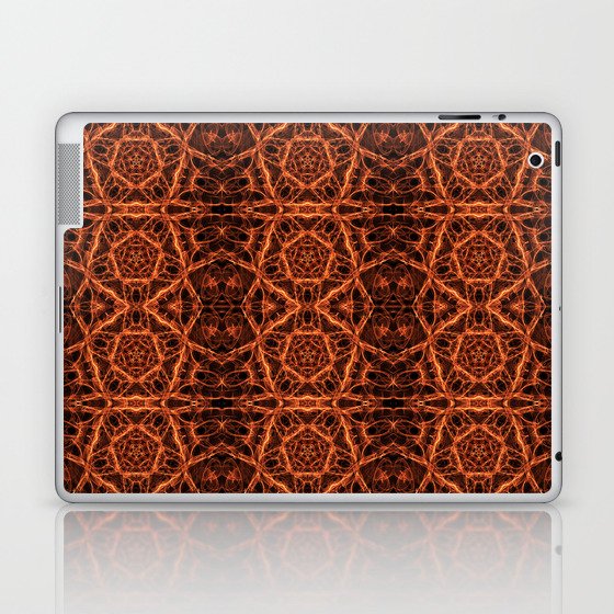 Liquid Light Series 21 ~ Orange Abstract Fractal Pattern Laptop & iPad Skin