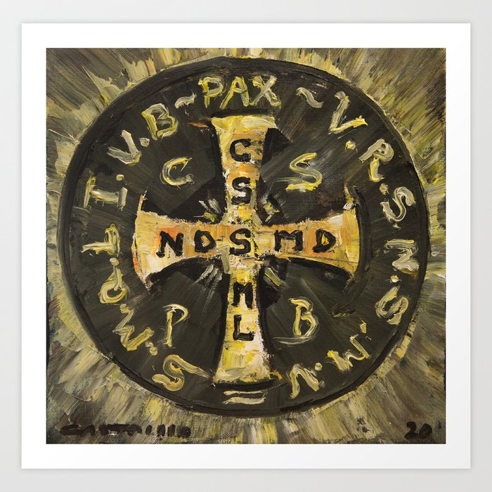 The Saint Benedict Medal Art Print by CASTRILLO | Society6