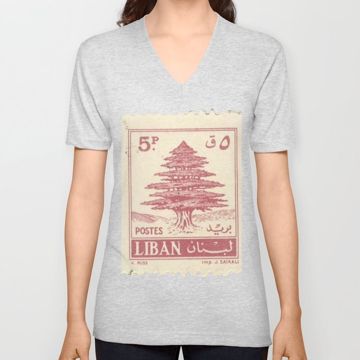 Lebanon vintage timbre V Neck T Shirt