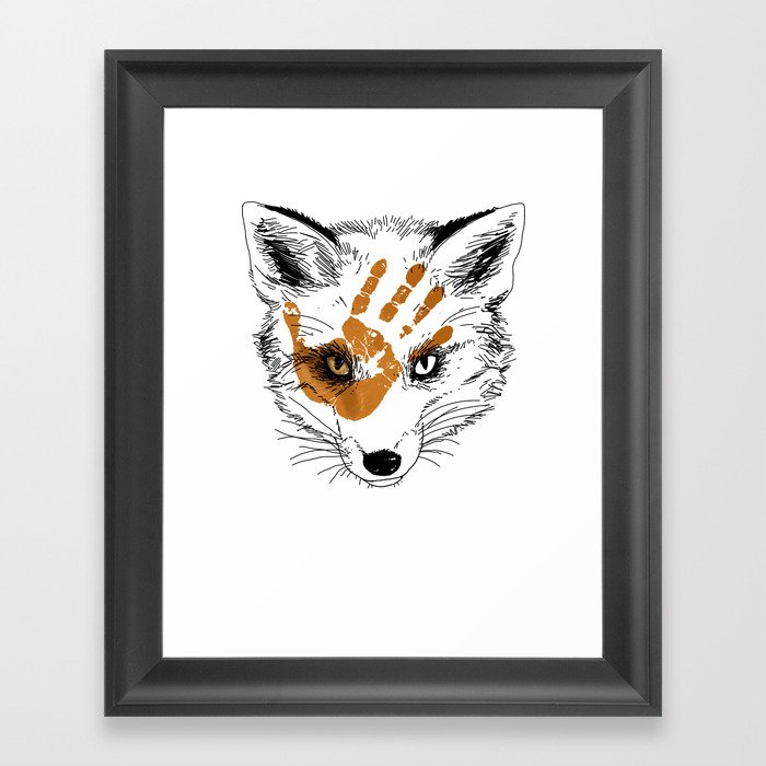 Painted Fox Framed Art Print