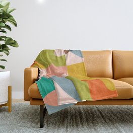 mid century abstract shapes spring I Throw Blanket