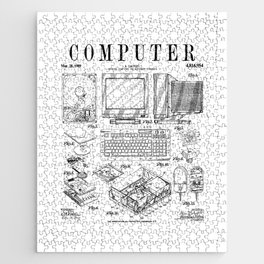 Computer Gamer Geek Vintage IT PC Hardware Patent Print Jigsaw Puzzle