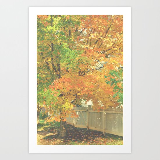 Autumn Gate Art Print