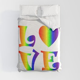 Love Rainbow Heart Comforter