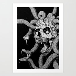 Medusa Skull Art Print