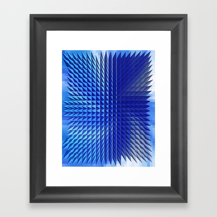 spikes digital abstract Framed Art Print