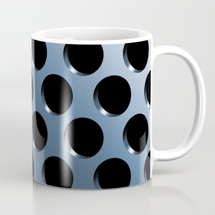 Cool Steel Graphic Art Like Polka Dots Coffee Mug | Graphic-design, Black-white, Graphic-design, Pop-surrealism, Digital, Steel