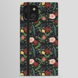 Botanical and Black Cats iPhone Wallet Case