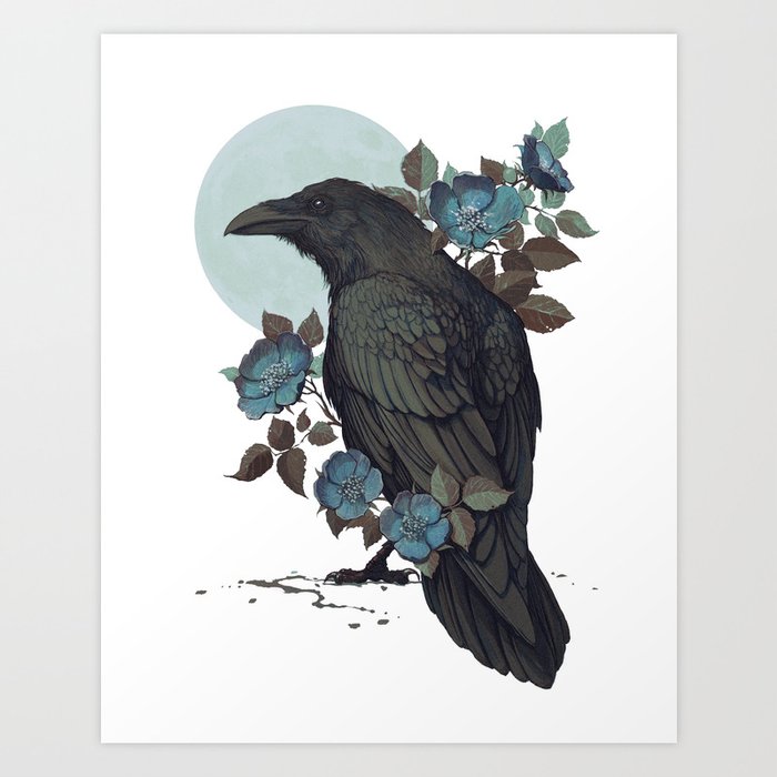 Raven Art Print by Couple Of Kooks Society6