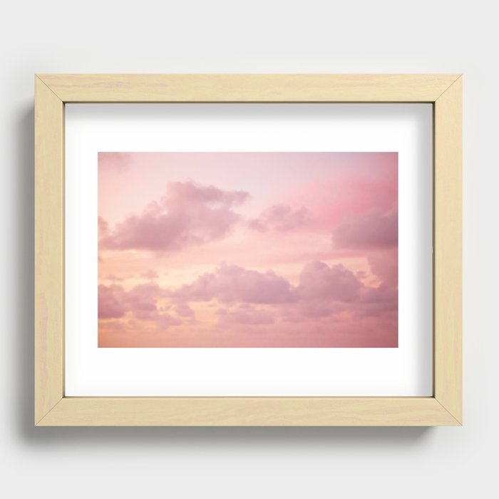 Pink Clouds Recessed Framed Print