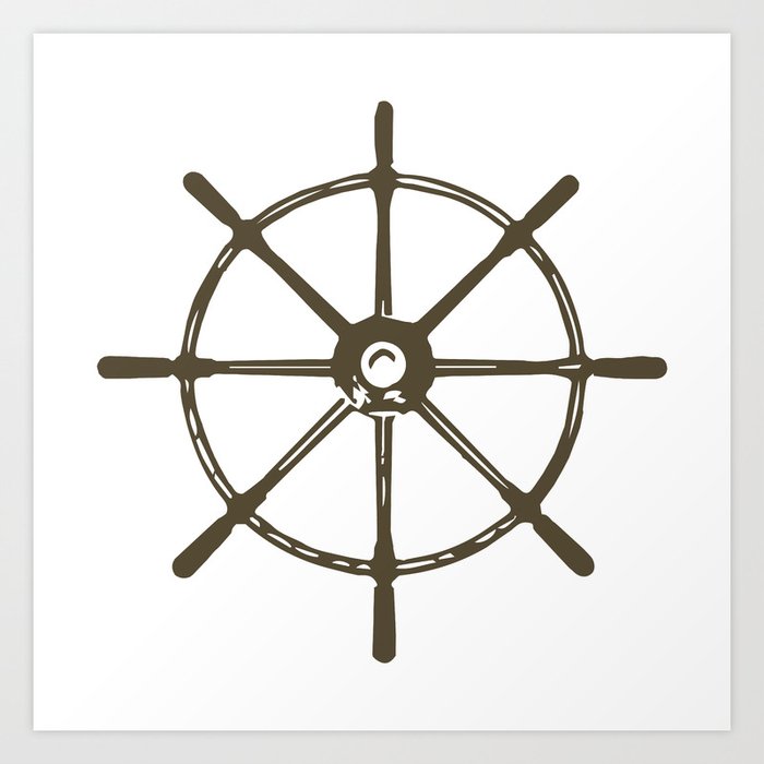 Ships Wheel Art Print