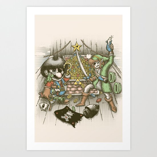 8-Bit Pirates Art Print