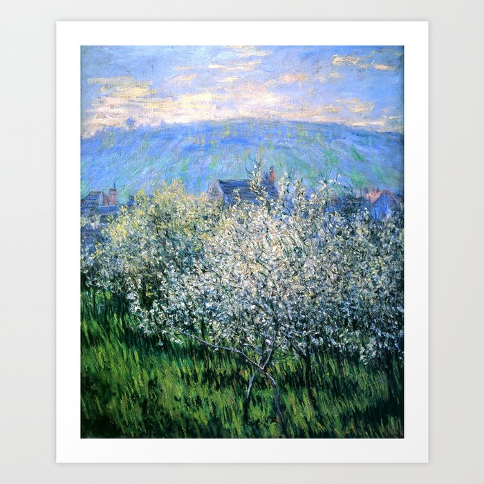Claude Monet : Plums Blossom 1879 Art Print